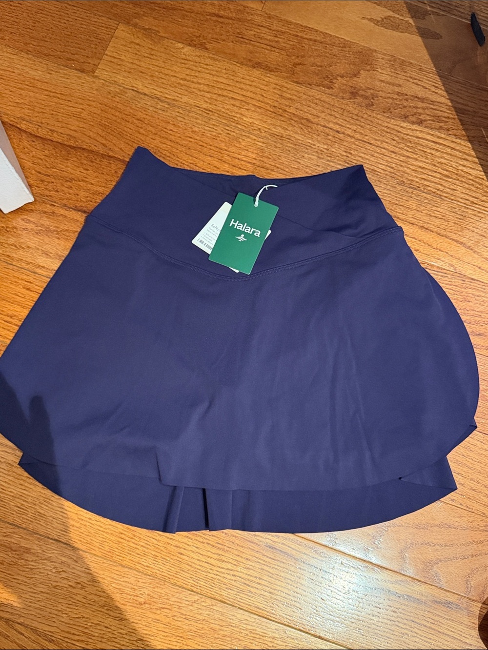 HALARA Navy Circle Skirt with Built-In Shorts